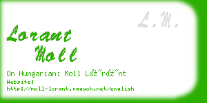 lorant moll business card